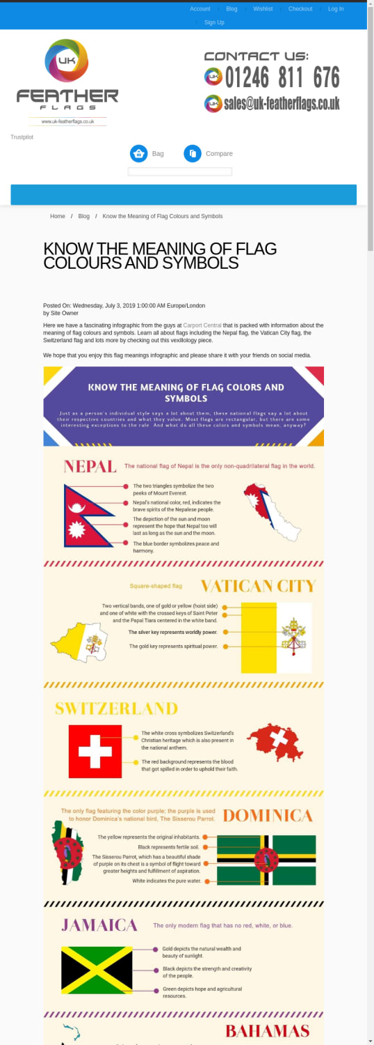 Know the Meaning of Flag Colours and Symbols (Infographic)