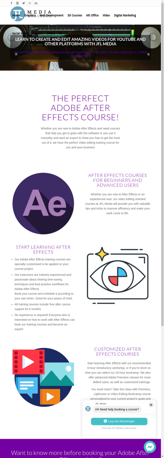 Customized Adobe After Effects Courses - Video Editing Bootcamp