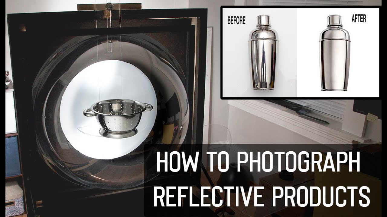 A product photographer shows his unique method for shooting highly reflective objects, without reflections.