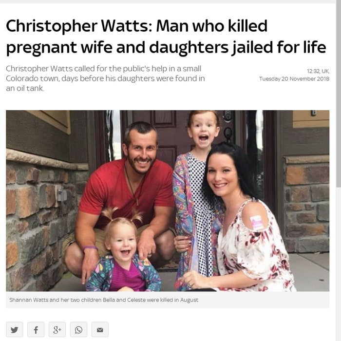 Christopher Watts: Man who killed pregnant wife and daughters jailed for life