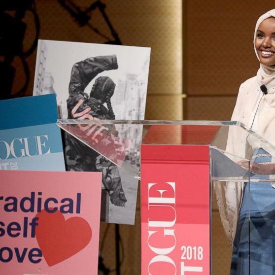 Who is Halima Aden, the first model to wear a hijab on the cover of Teen Vogue?