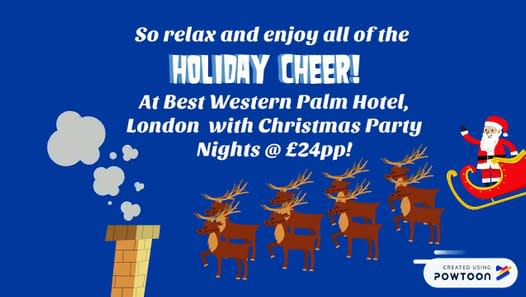 Christmas Party Nights 2019 at Best Western Palm Hotel London
