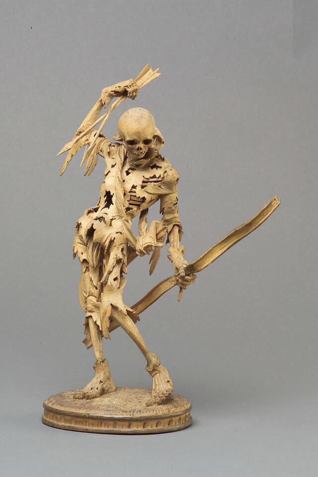 Small sculpture of death with a bow made in 1520 Germany