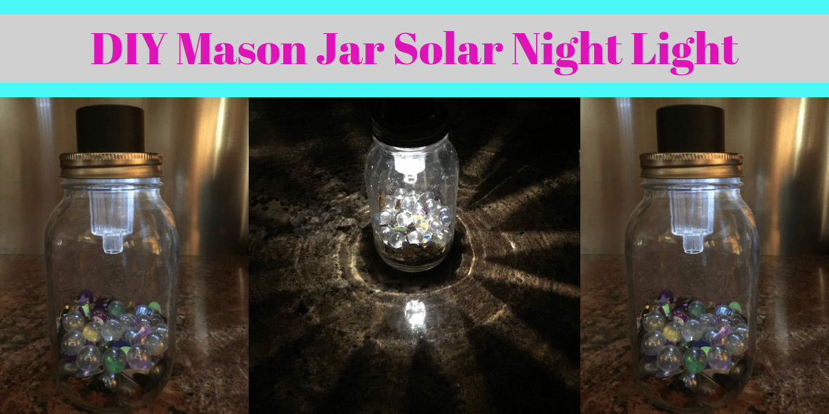 DIY Mason Jar Solar Night Light - The Blessed Mama of 4