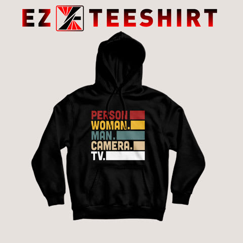 Person Woman Man Camera Hoodie Trump Cognitive Test S-3XL