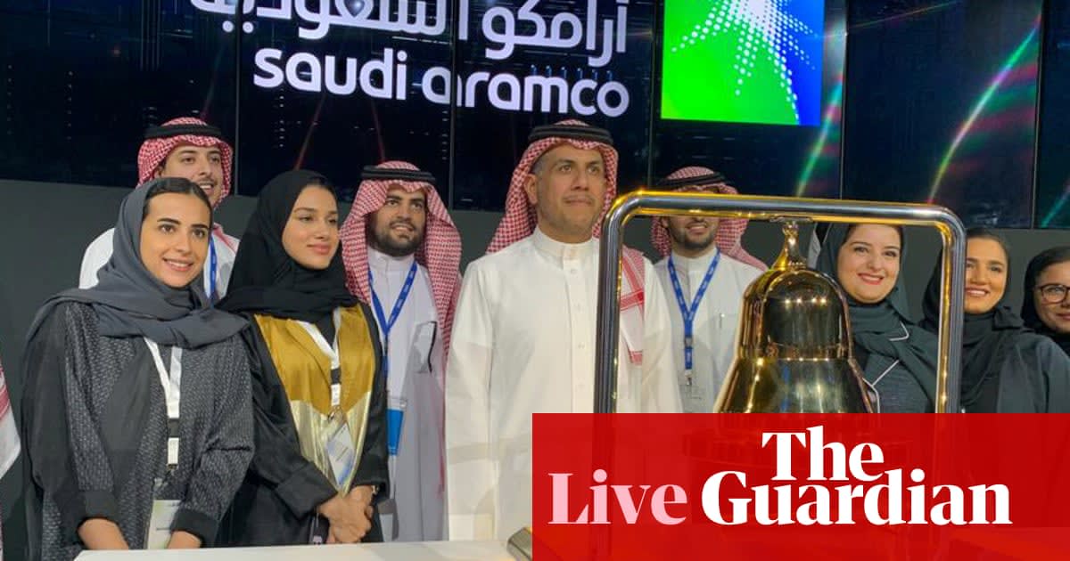 Saudi Aramco IPO: Oil giant nears $2trn valuation despite climate fears - business live