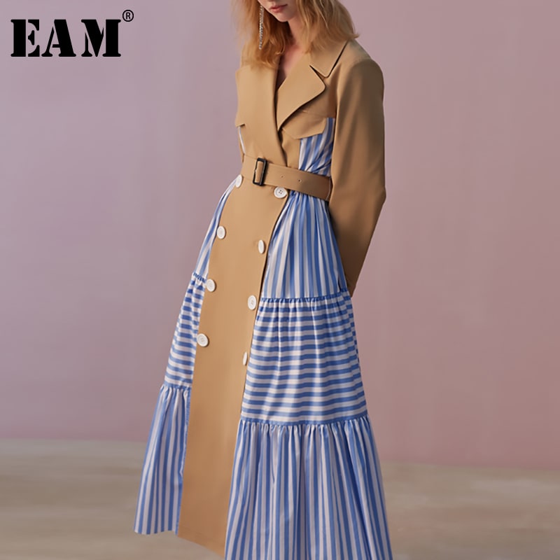 Autumn and winter new lapel long sleeved loose coat women fashion