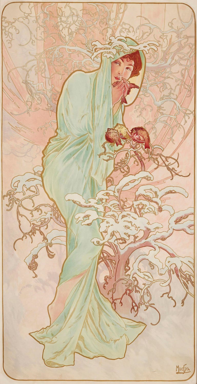 Les Saisons 1 (1896), Alphonse Mucha,