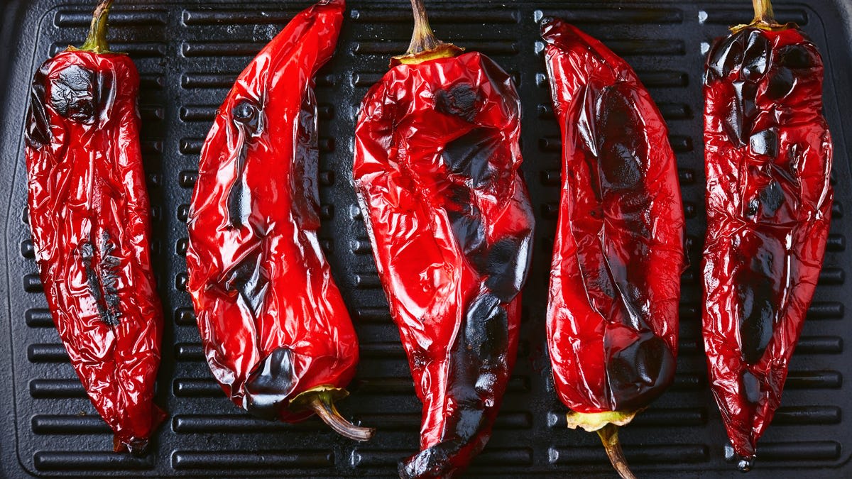 The Easiest Way to Peel Roasted Peppers