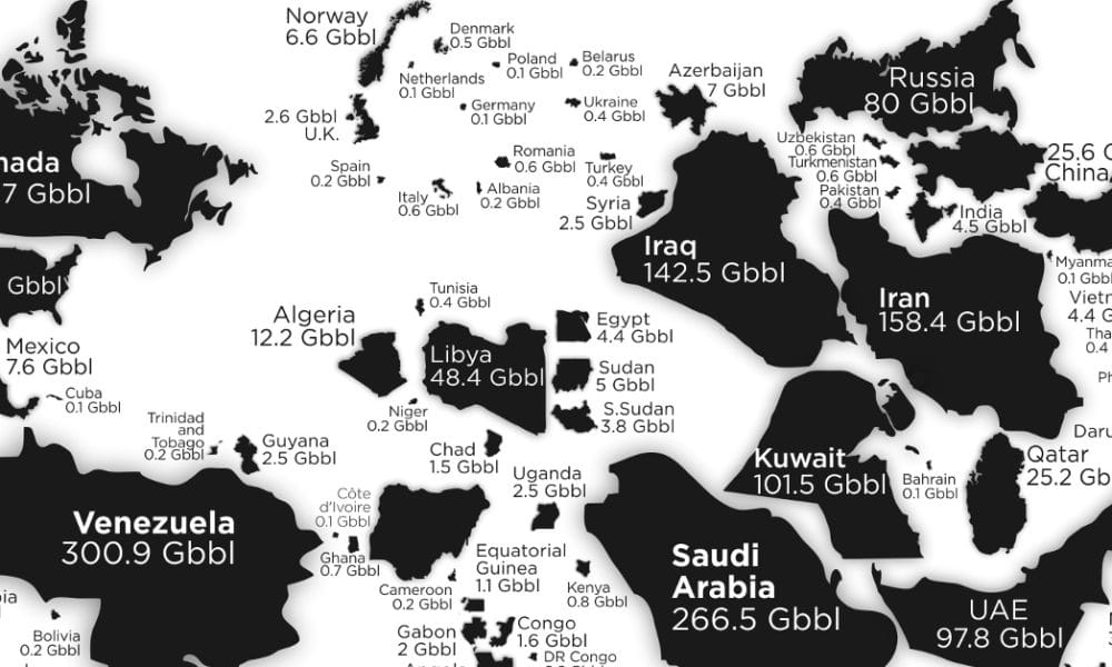Map: The Countries With the Most Oil Reserves