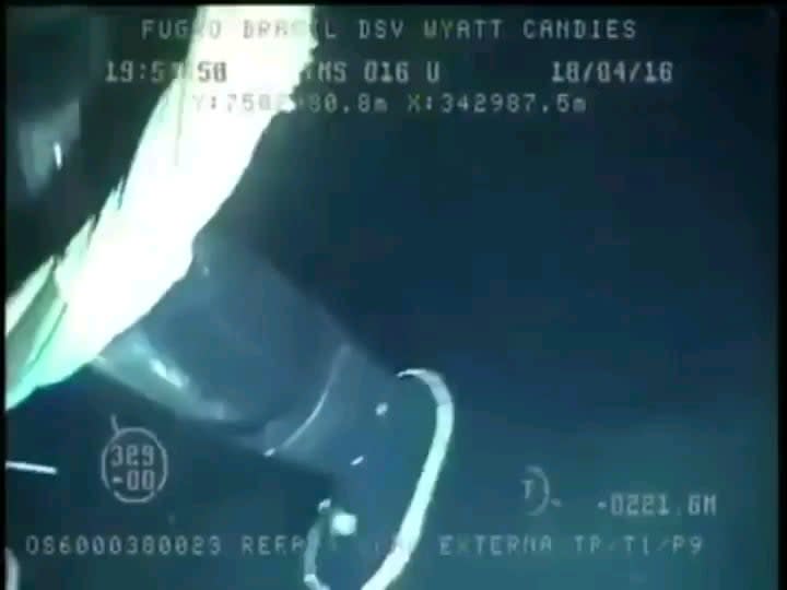Working scuba diver attacked by a swordfish at 220m deep