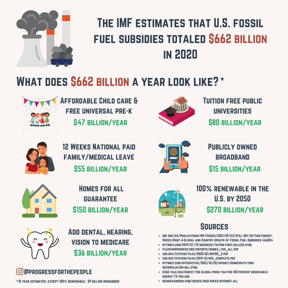 What could fossil fuel subsidies pay for