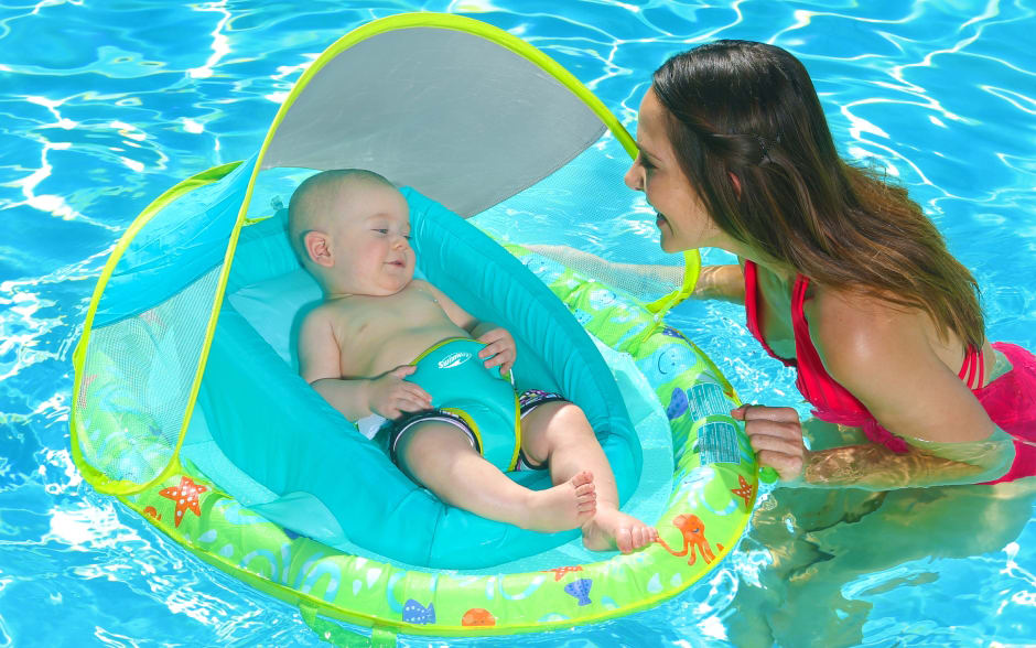 SwimWays Infant Baby Spring Float with Sun Canopy