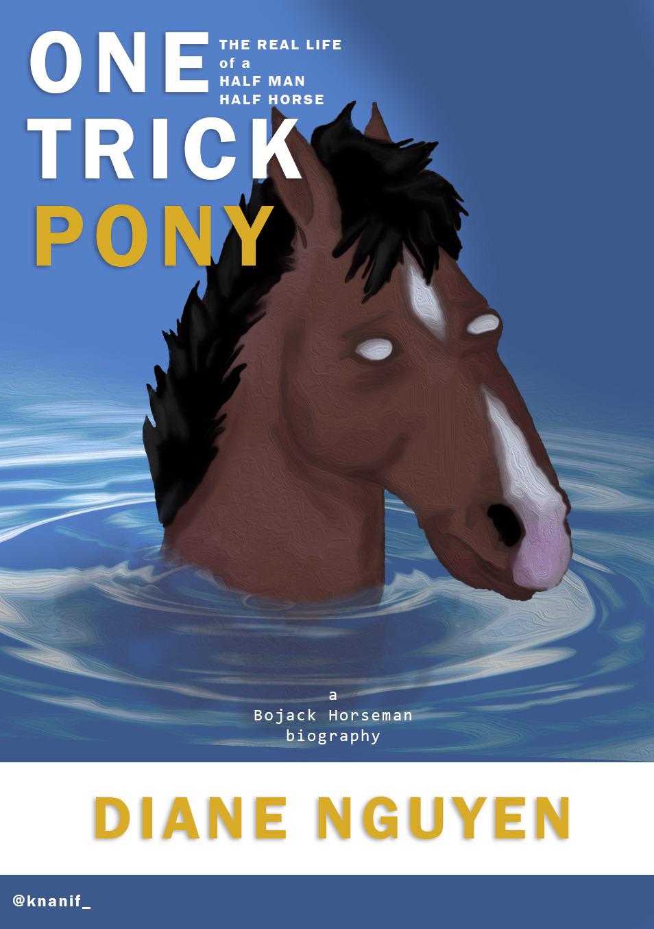 Concept art for “One Trick Pony.” First time trying to design a book cover. Work done on photoshop.