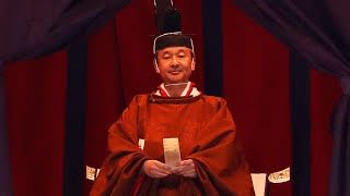 Japan emperor Naruhito proclaims ascension to throne in elaborate, centuries-old ceremony