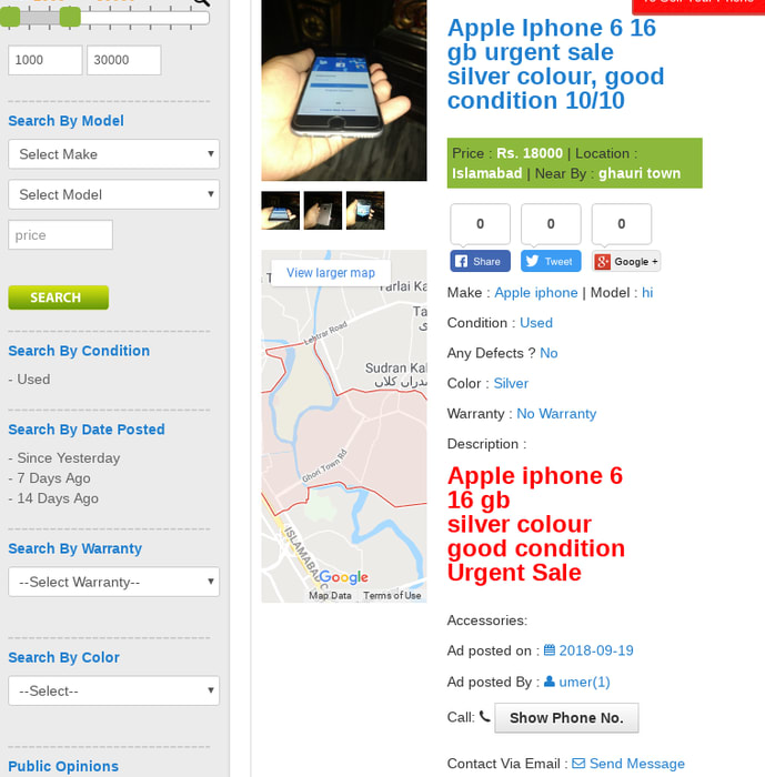 Apple Iphone 6 16 gb urgent sale silver colour, good condition 10/10