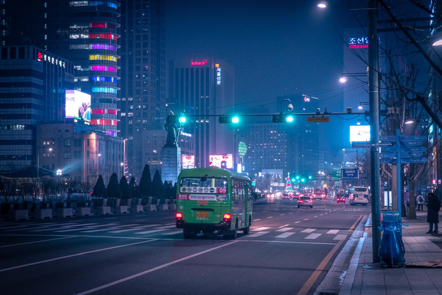 Late night neon in Seoul, South Korea.