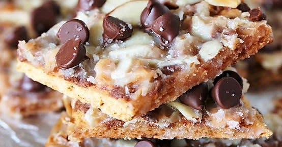 Salted Toffee Chocolate Squares (aka: Salted Toffee Graham Cracker Candy)