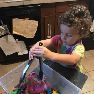 This is the Closest I'll ever Get to Swimming in an Fish Tank: Week of Sensory Bins, Day 4