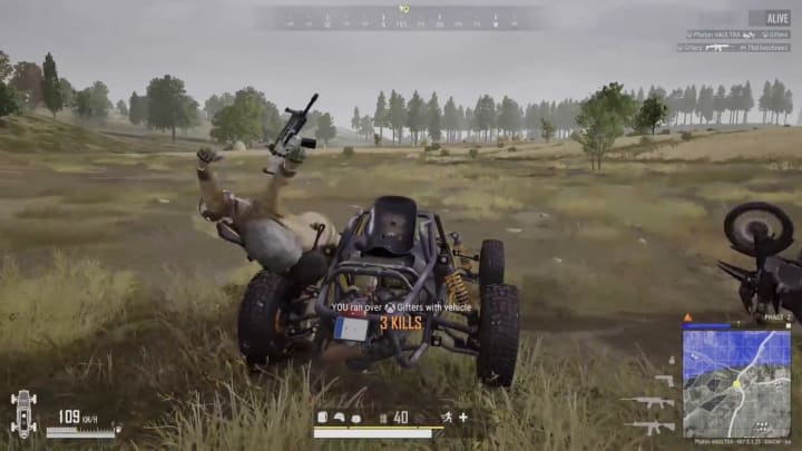 PUBG Player Encounters Bizarre Visual Glitch After Getting a Vehicle Elimination