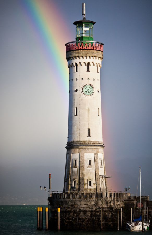 Lindau Lighthouse, Germany (by Alexey Tselishchev) | Beautiful lighthouse, Lighthouse, Lighthouse pictures