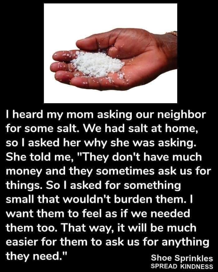 Giving salt
