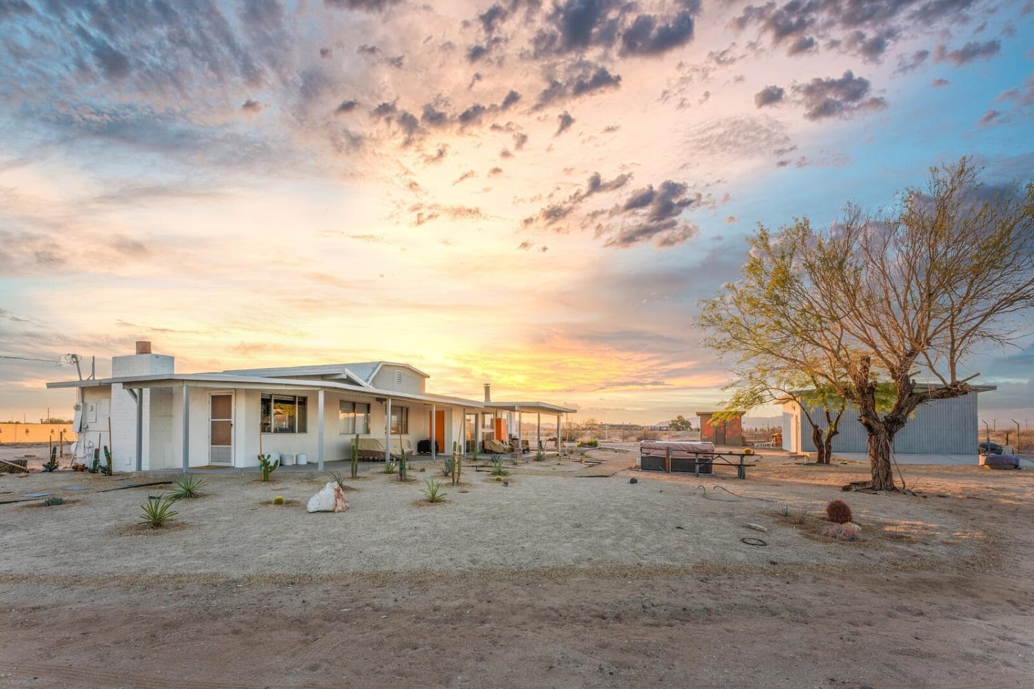 A 10-Acre Desert Escape With a Gussied-Up Bunkhouse Hits the Market for $750K