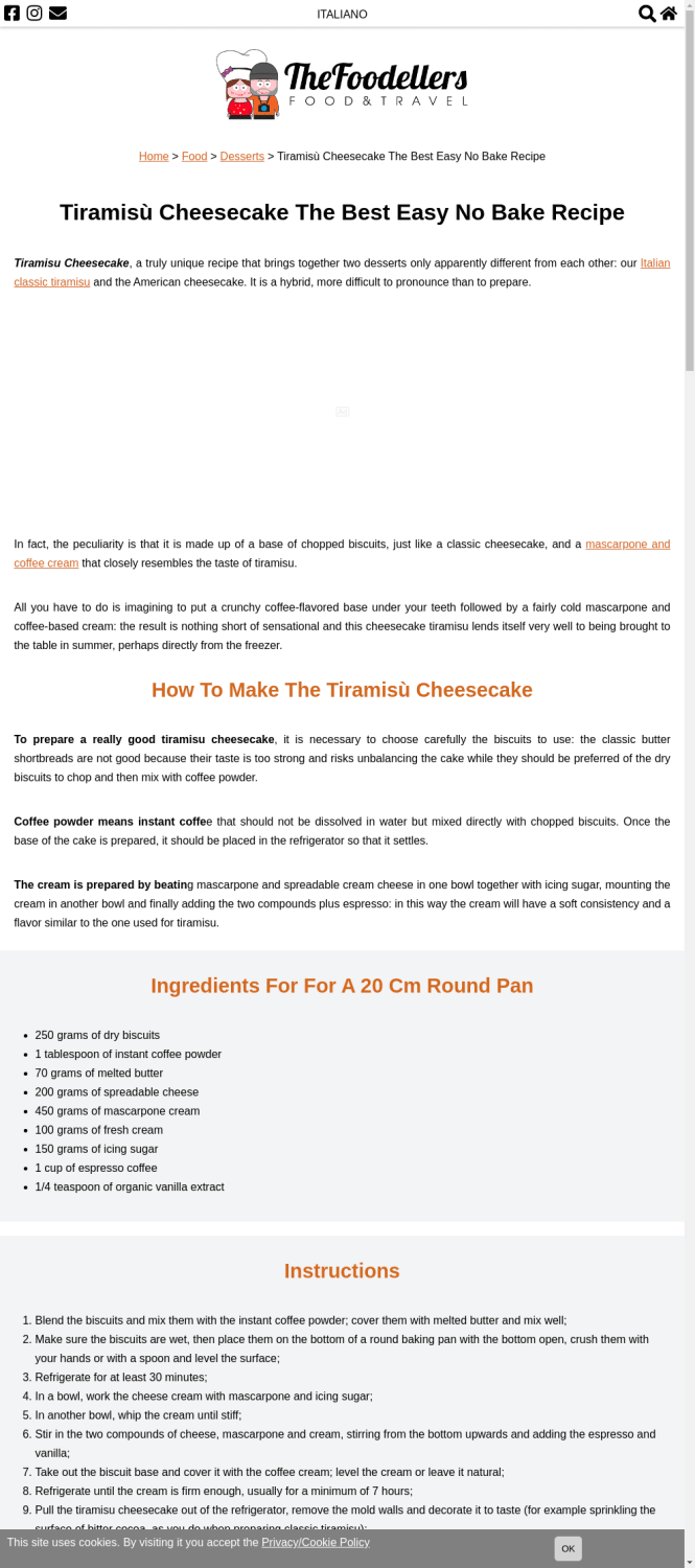 Tiramisu Cheesecake The Best Easy No Bake Recipe