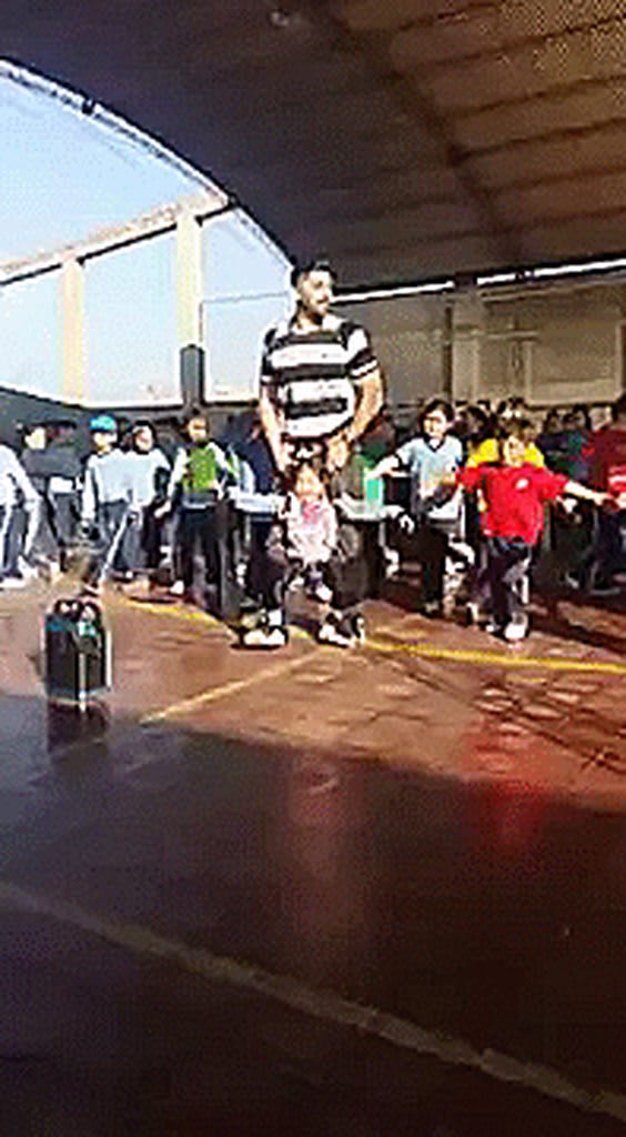 Teacher makes dancing possible for tiny paraplegic student
