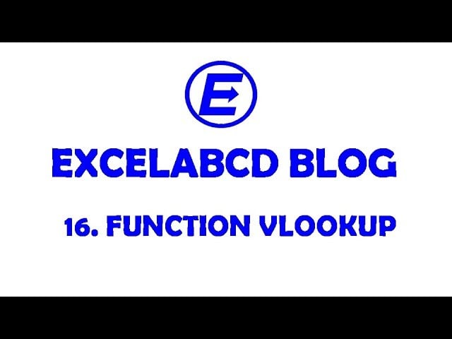 How to use the function VLOOKUP