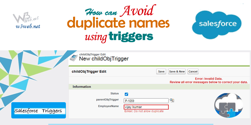 Trigger to check duplicate name to custom object in Salesforce