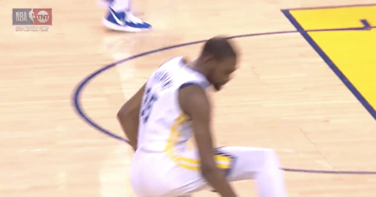 VIDEO: Kevin Durant Heads to Locker Room in Game 5 With Possible Serious Injury
