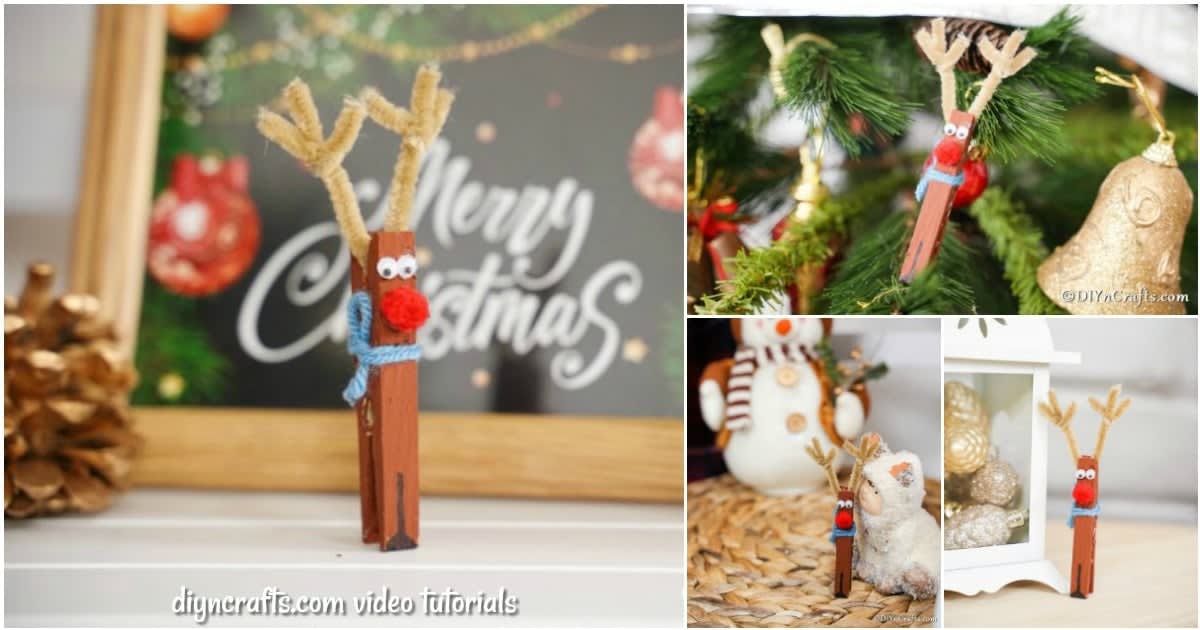 Charming DIY Clothespin Reindeer Ornaments