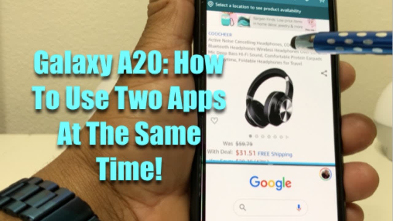 Galaxy A20: How To Use Two Apps At The Same Time.