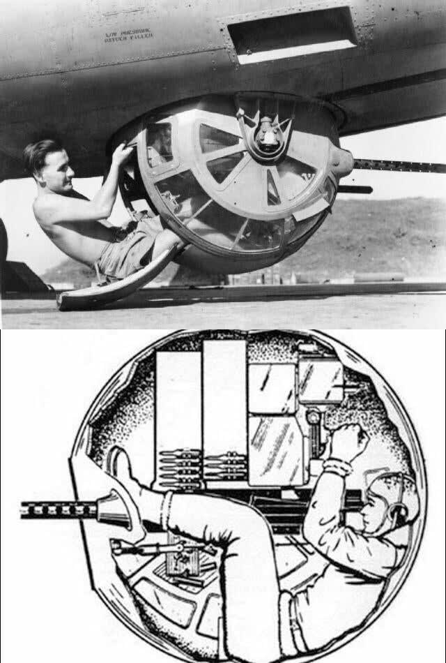 Inside a B-17 Bomber's Sperry Ball Turret ]