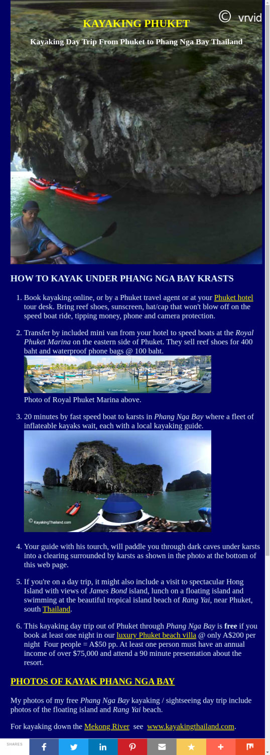 Kayaking Phang Nga Bay Near Phuket Thailand