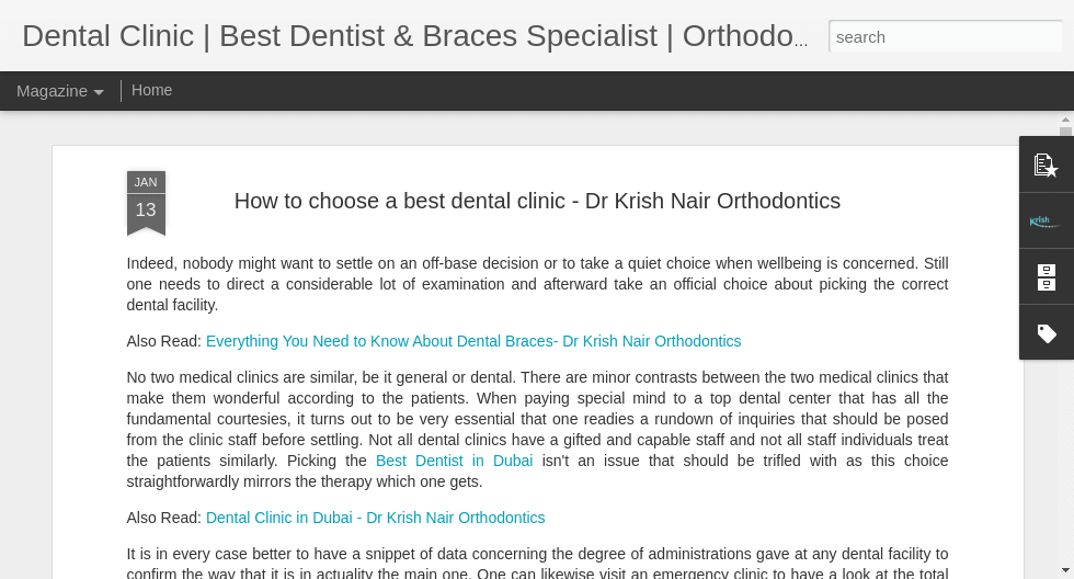 How to choose a best dental clinic - Dr Krish Nair Orthodontics