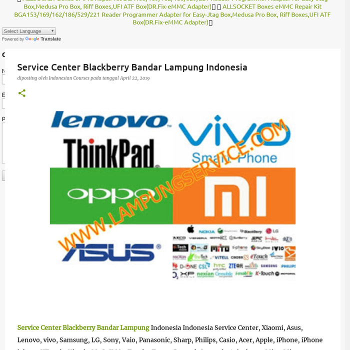 Service Center Blackberry Bandar Lampung Indonesia
