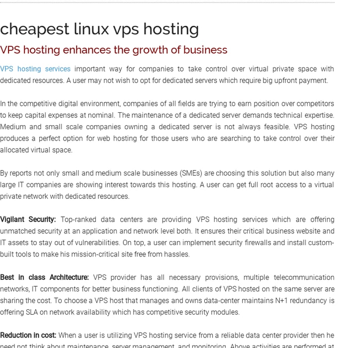 cheapest linux vps hosting