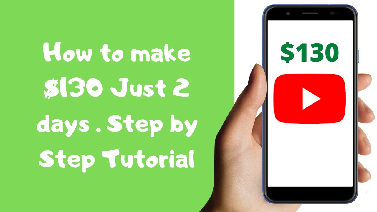 How to make $130 Just 2 days . Step by Step Tutorial