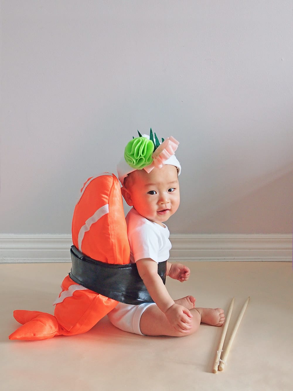 DIY Sushi Baby Halloween Costume