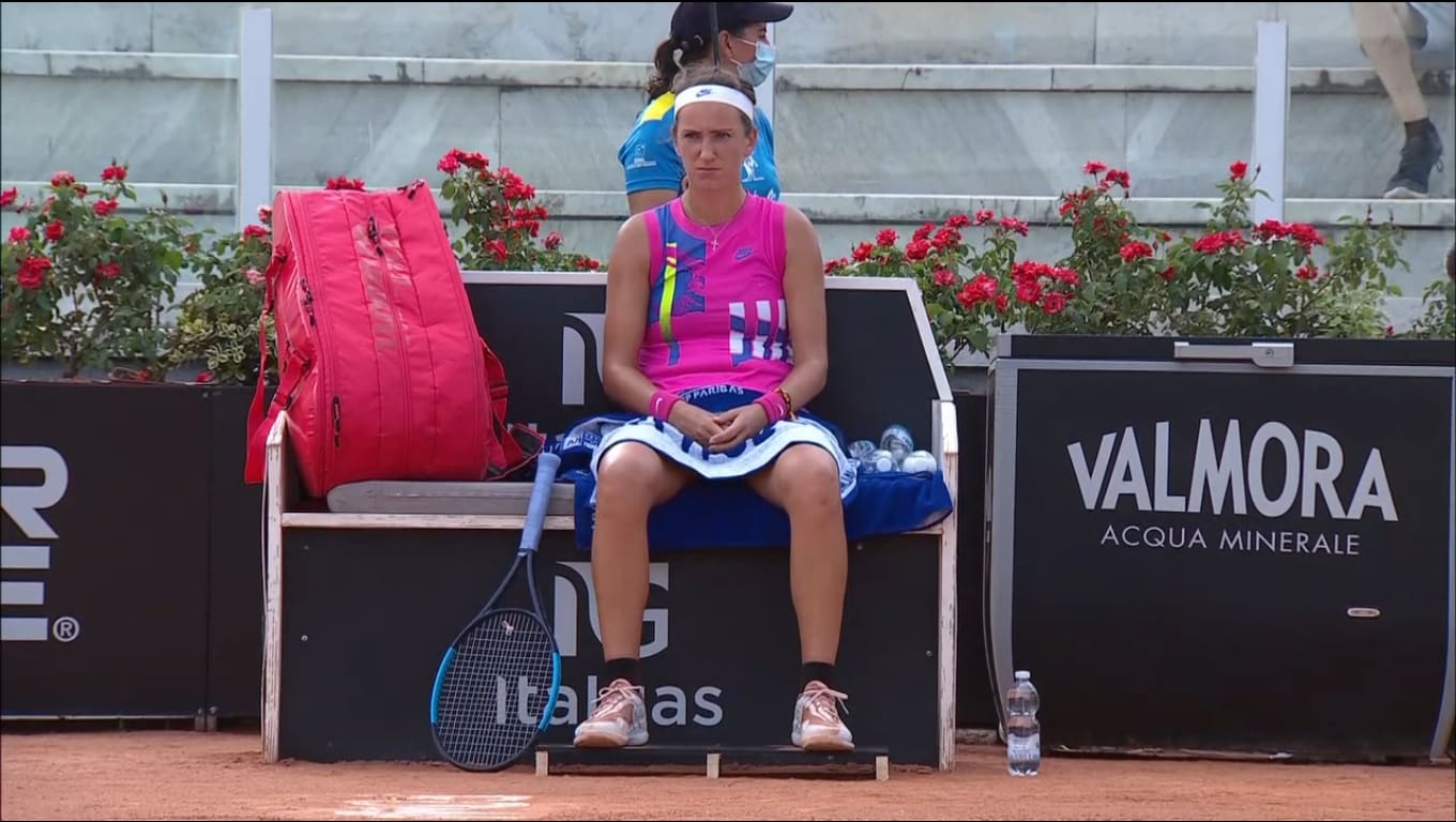 They gave Vika a footstool because the chair was too high for her