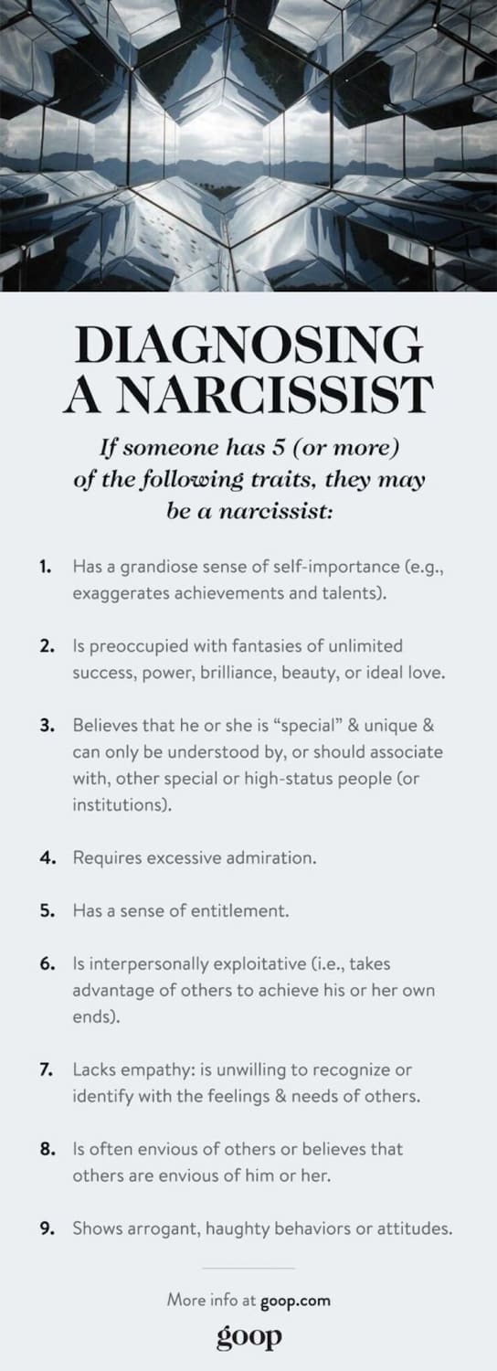 Narcissist - How Being Involved With A Narcissist Changes You | Goop