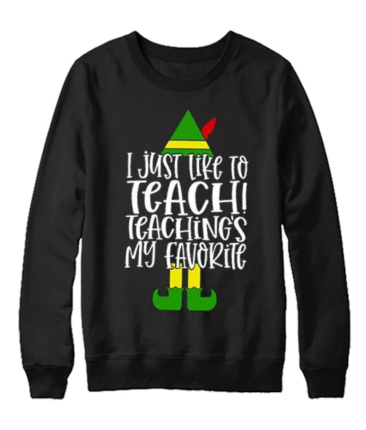 Elf Teacher Christmas impressive graphic Sweatshirt