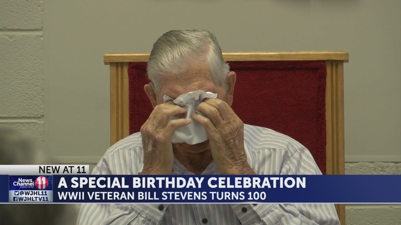 WWII vet celebrates 100th birthday with friends, family; tells everyone those Fokkers were Messerschmitts