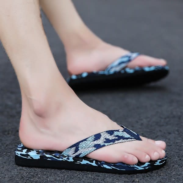 Buy Slippers Men Summer Camouflage Flip Flops Shoes Sandals Slipper Indoor Outdoor Flip Flops Hombre Beach Shoes
