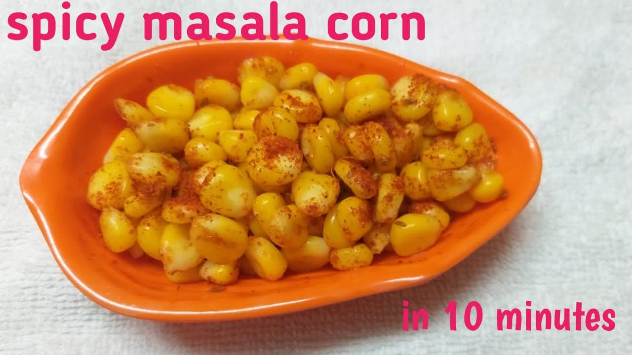 masala corn recipe / corn recipe / corn chaat recipe / healthy evening snacks recipe