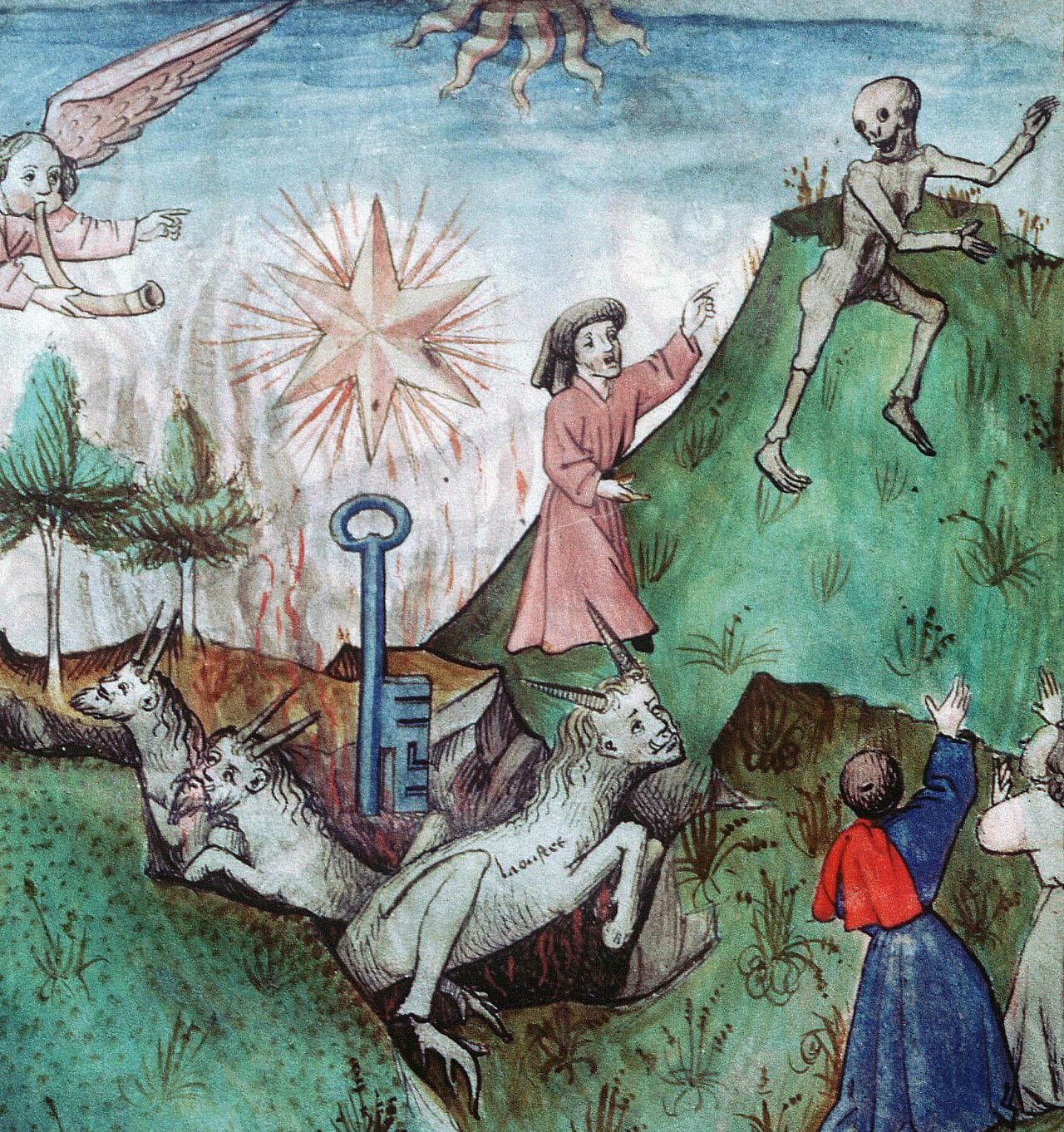 the opening of the Abyss (Revelation 9:1) Apocalypsis figurata, France ...