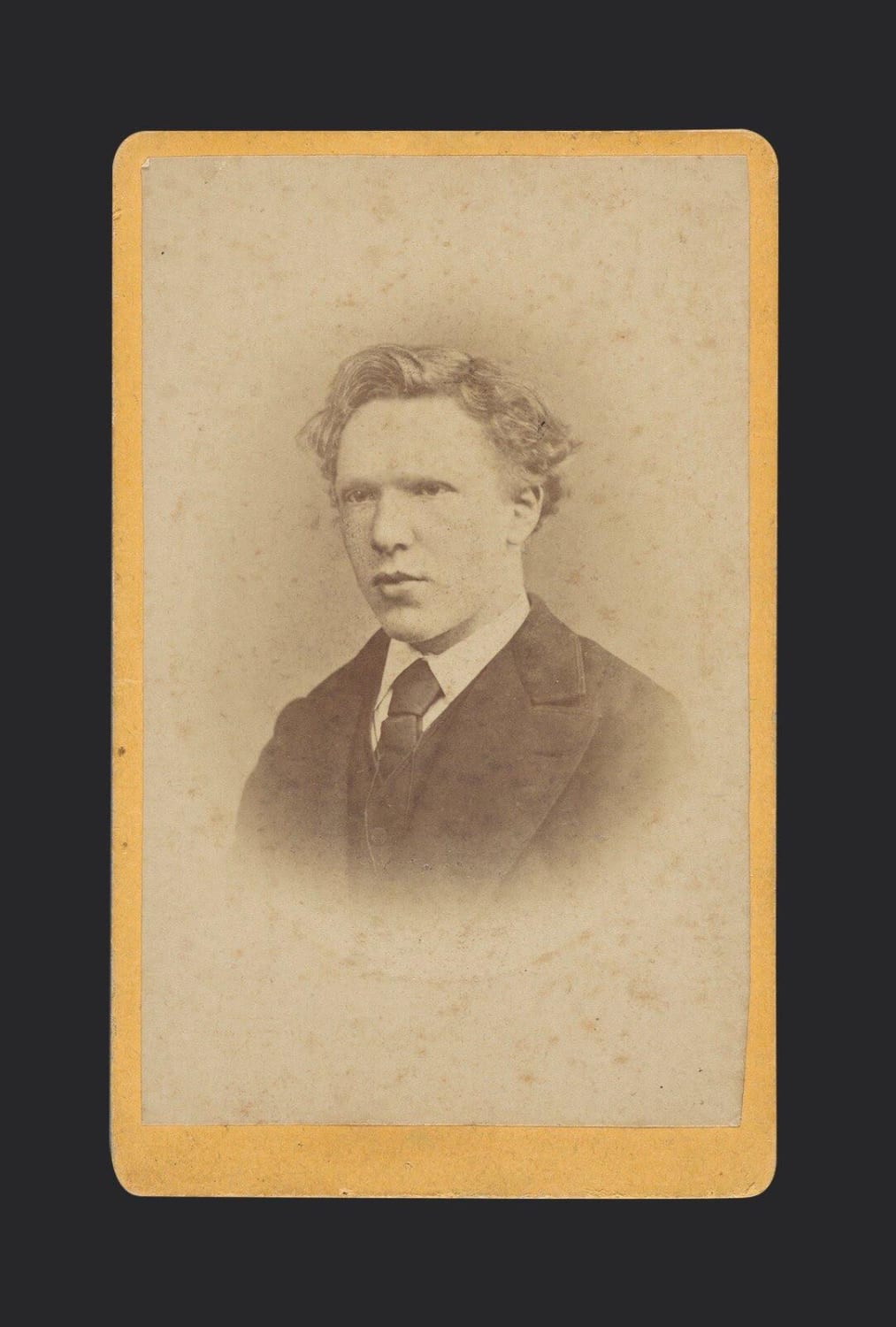 Vincent van Gogh, in the only known photo of him, at 19 taken by Jacobus Marinus Wilhelmus de Louw in 1872