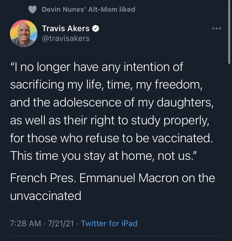 French President Macron knows exactly how to deal with anti-vax psychos.